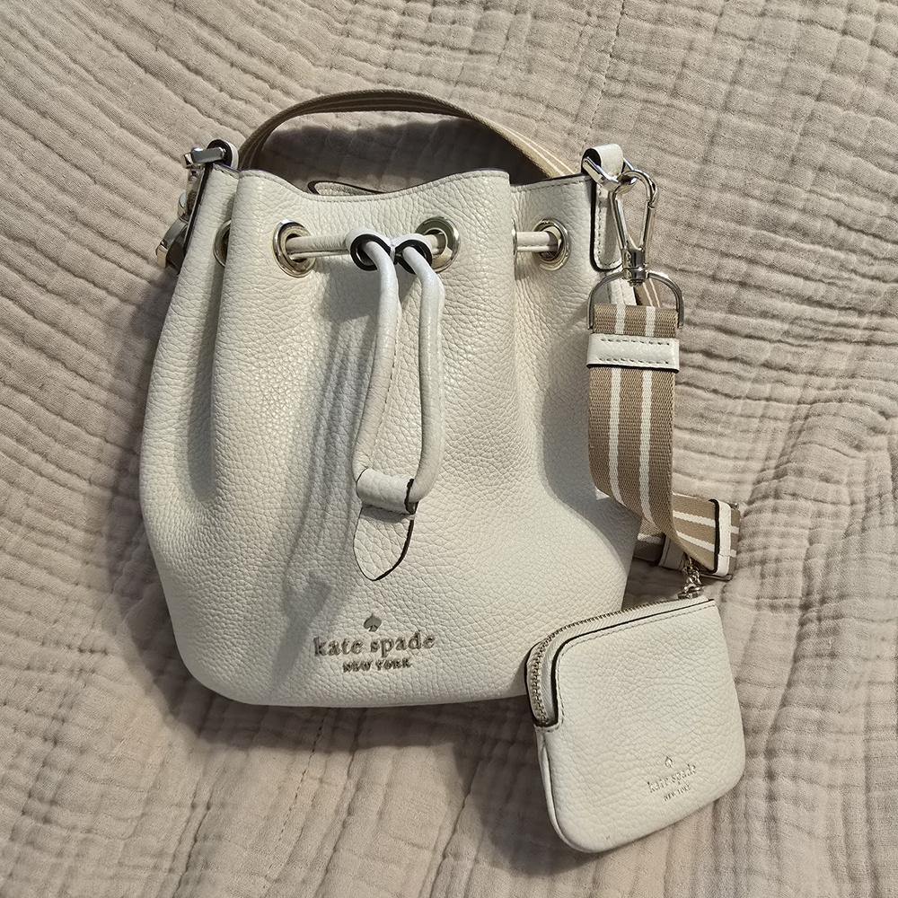Kate Spade White Bucket Bag